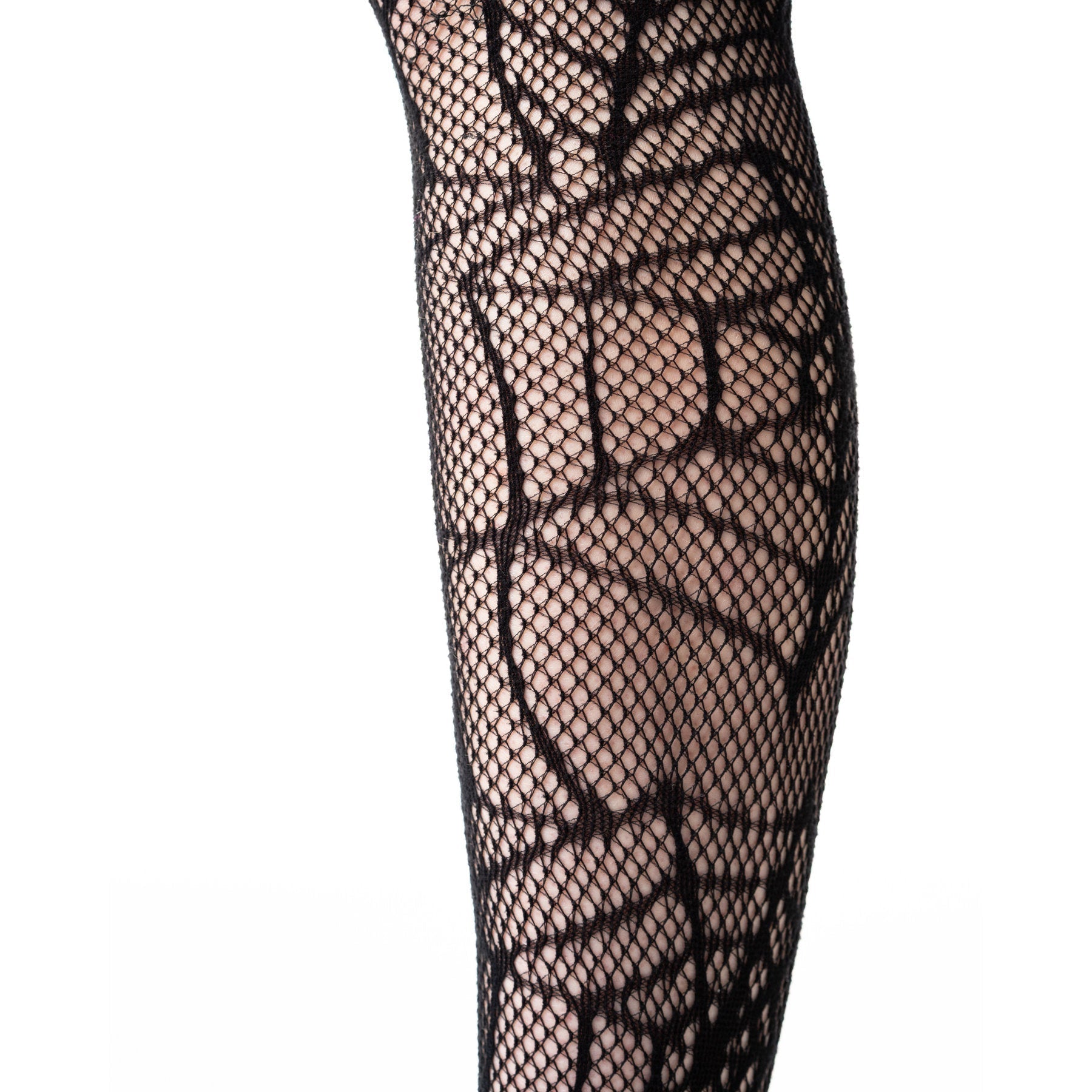Poizen Industries Web Weaver Tights – Black Gothic Spiderweb Fishnet