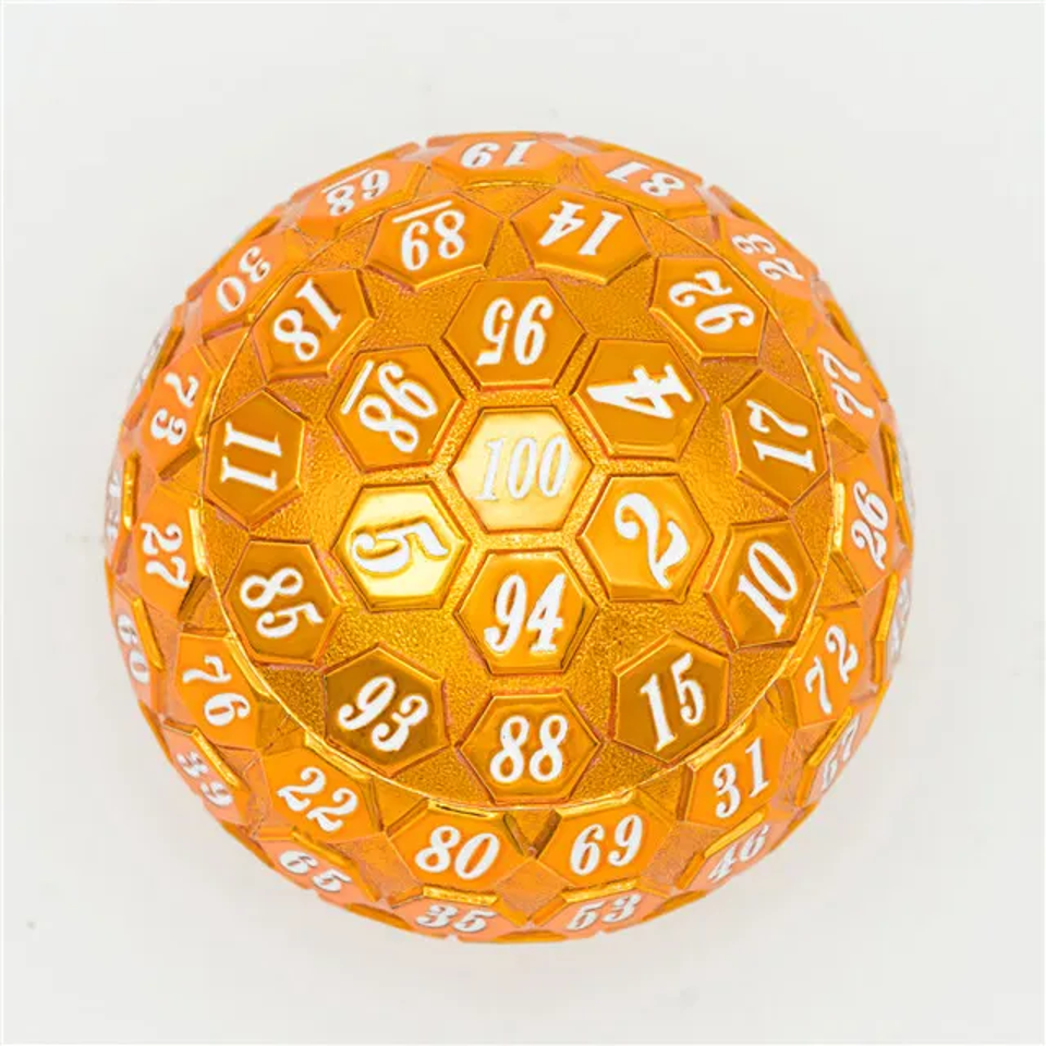 Sunfire Oracle | Solid Metal Dice | 45MM D100