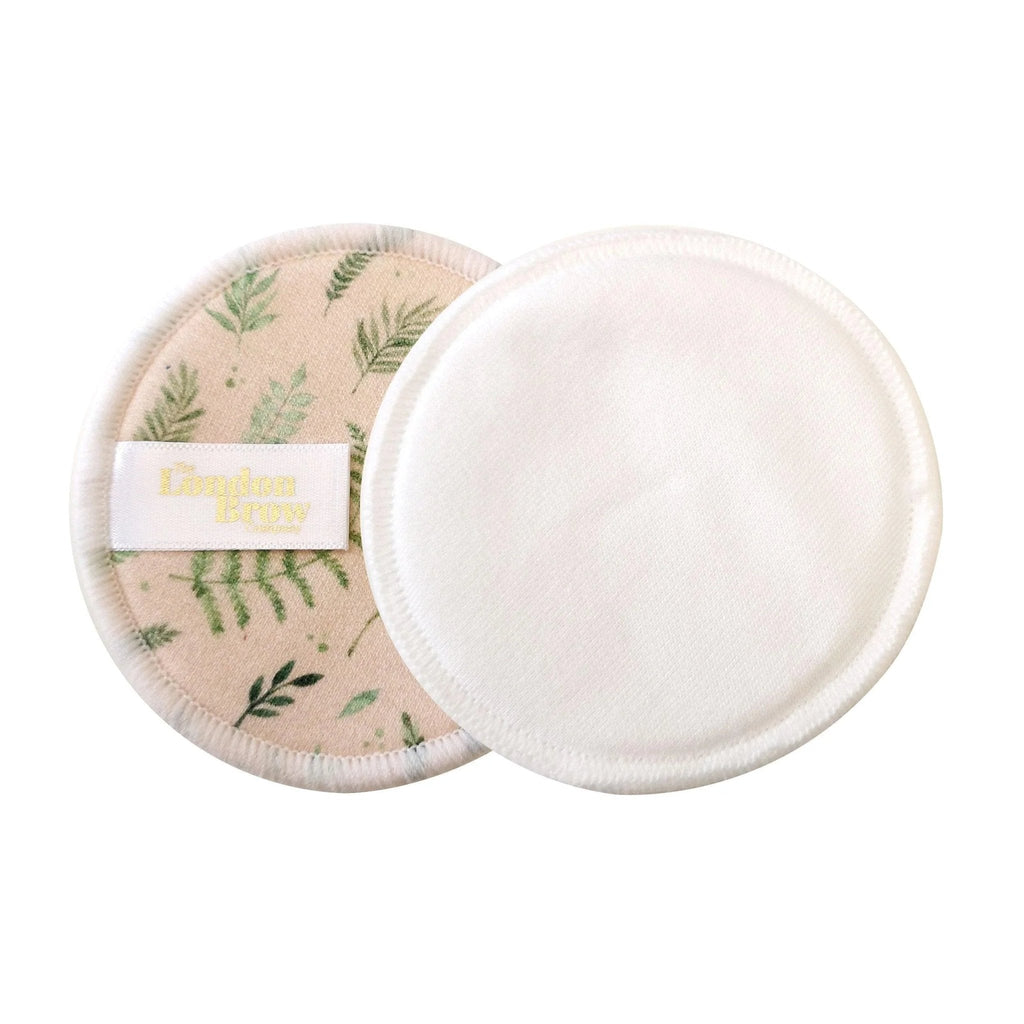 London Brow Reusable Bamboo Makeup Pads with Bamboo Storage Jar
