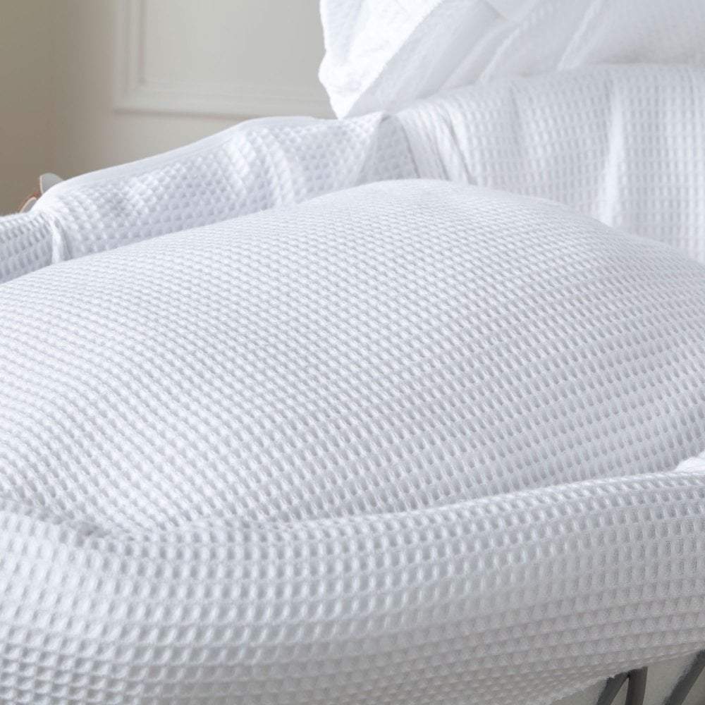For Your Little One White Waffle Moses Basket Bedding Set with Liner