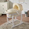 For Your Little One Wicker Baby Moses Basket with Wooden Stand