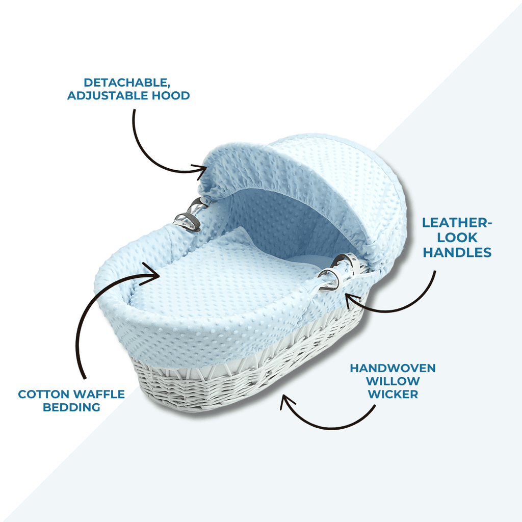 Wicker Moses Basket – For Your Little One Handwoven Newborn Bassinet