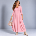 Long Sleeve Calf Length Dress