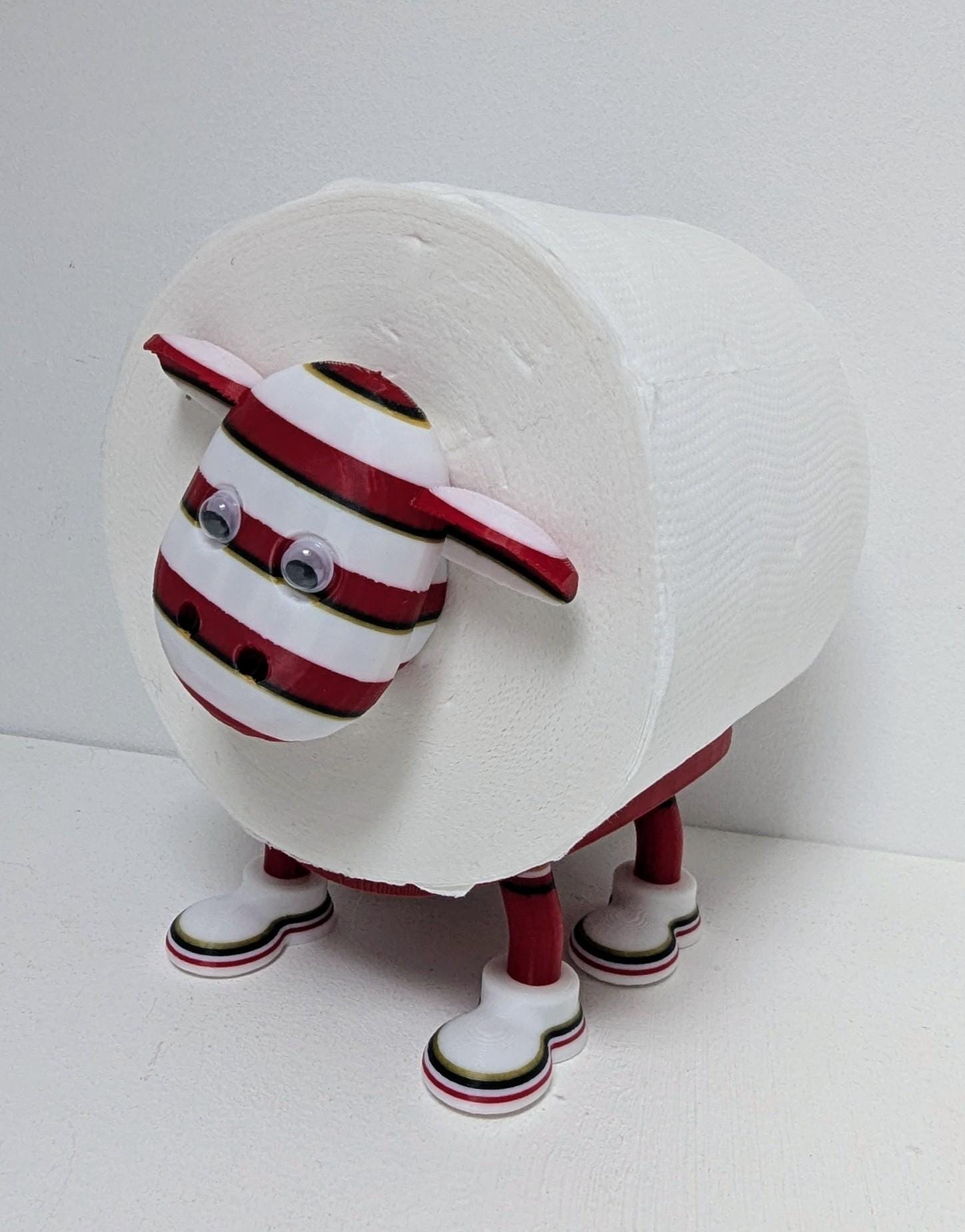 Wigan Warriors Rugby Super Sheep Toilet Roll Holder – Cherry & White