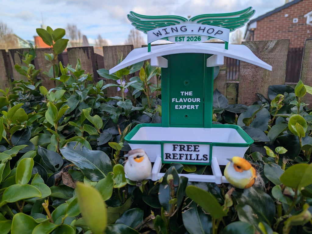 Chaddyverse Wing Hop Bird Feeder – 3D Printed Eco-Friendly PLA