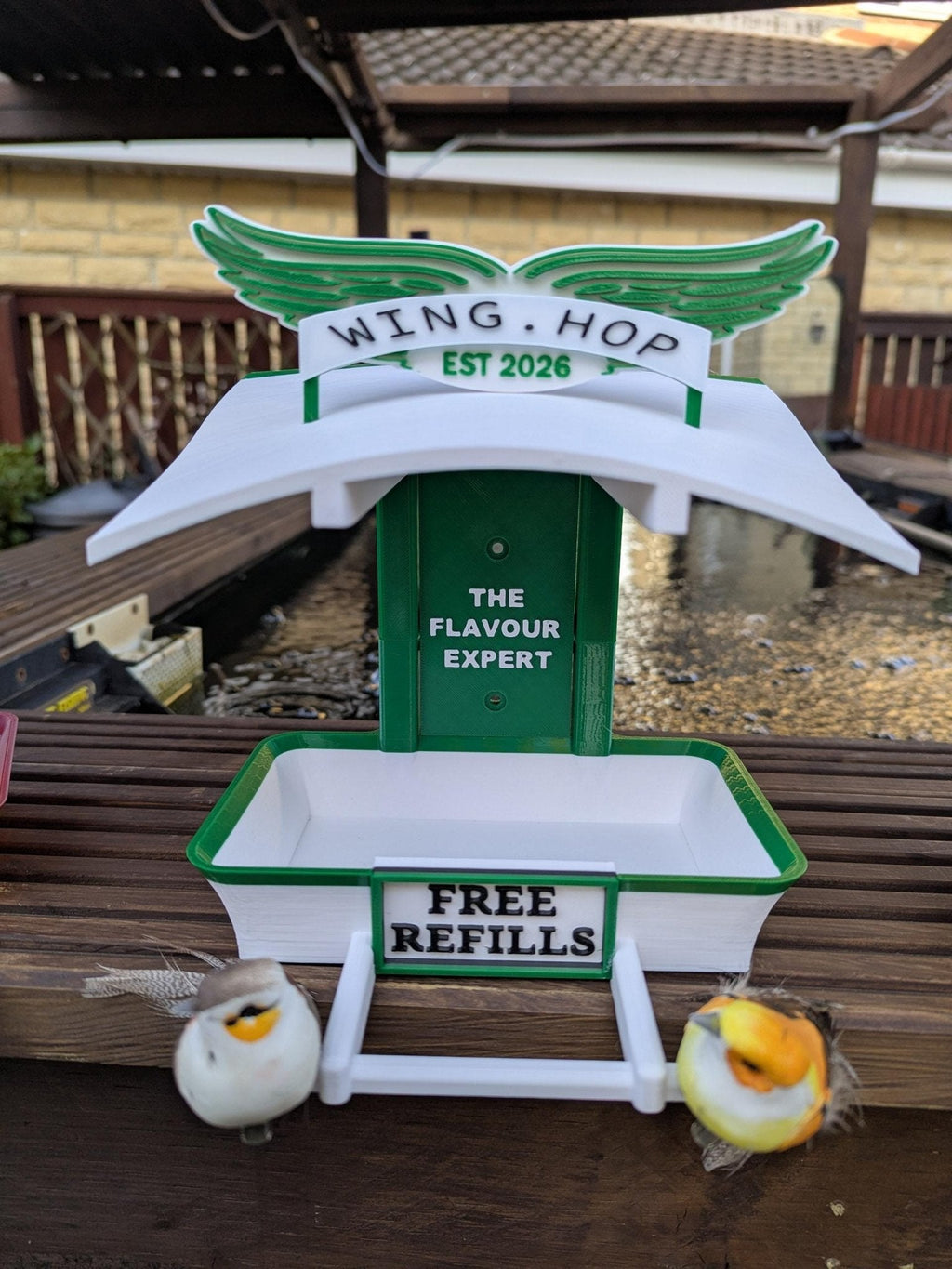 Chaddyverse Wing Hop Bird Feeder – 3D Printed Eco-Friendly PLA