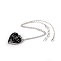 Alchemy Gothic Witch Heart Reversible Pendant Necklace - English Pewter