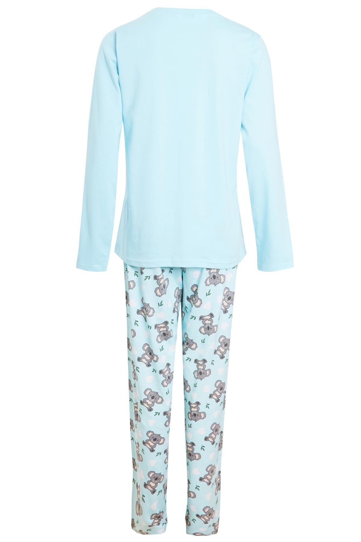 OLIVIA ROCCO Women's Koala Bear Pyjama Set – 100% Cotton Nightwear