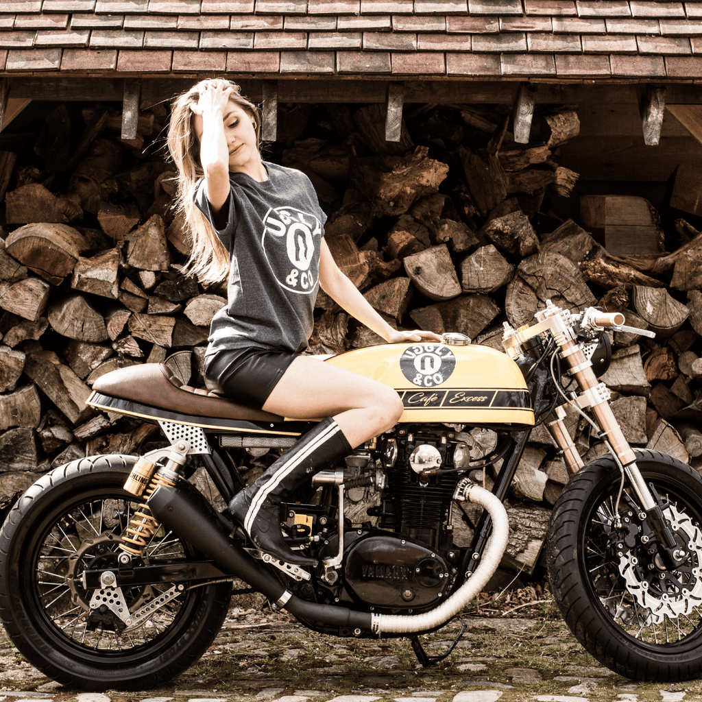 Uggly and Co Circle Heavyweight Cotton Motorcycle Tee – Vintage Grey