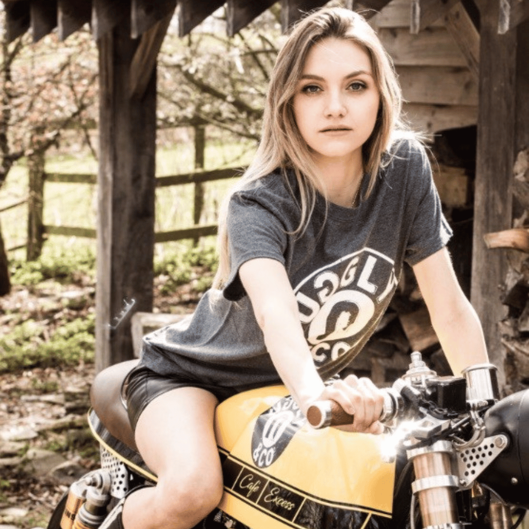 Uggly and Co Circle Heavyweight Cotton Motorcycle Tee – Vintage Grey