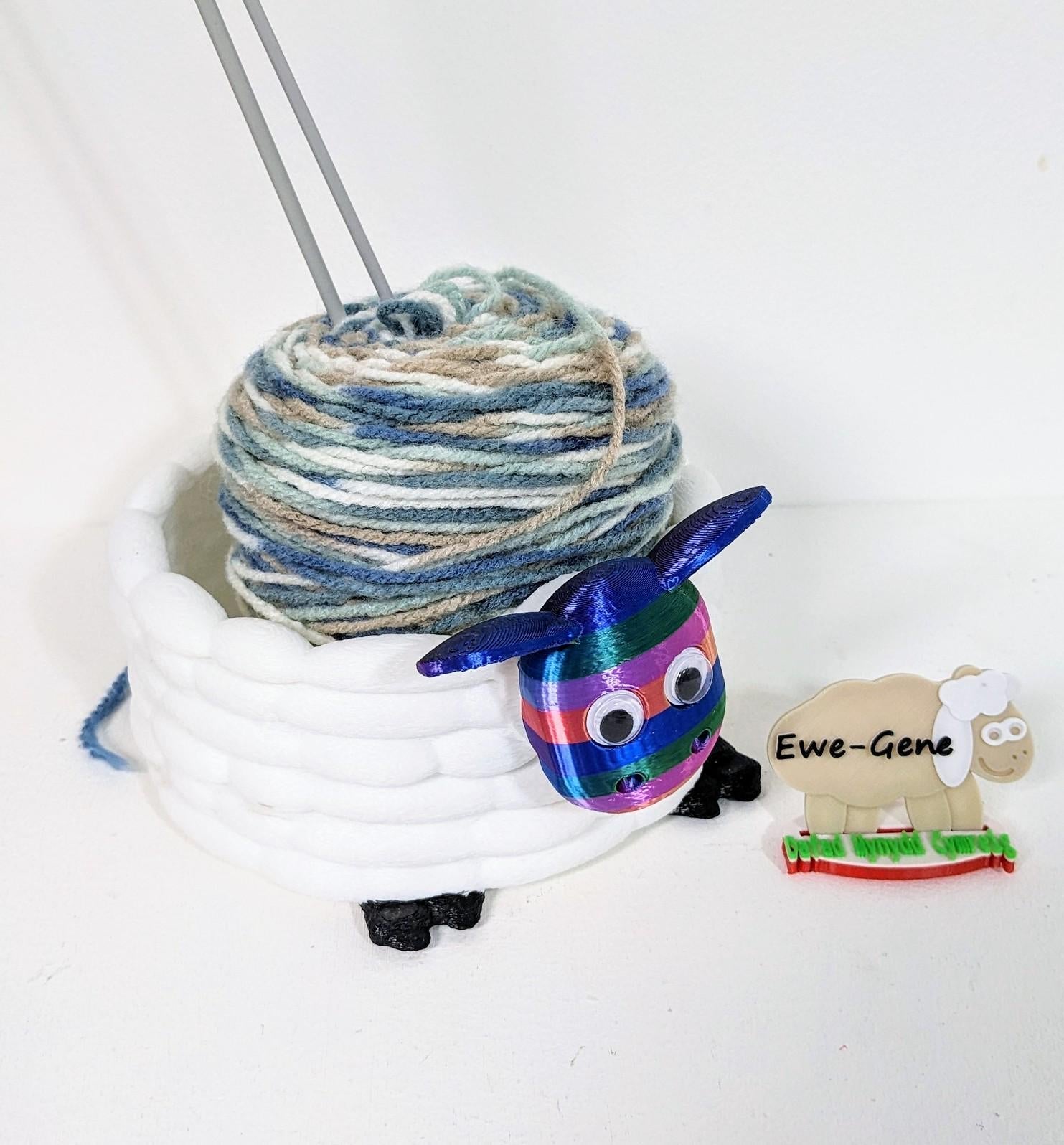Chaddyverse Sheep Yarn Bowl – 3D Printed PLA Knitting & Crochet Holder