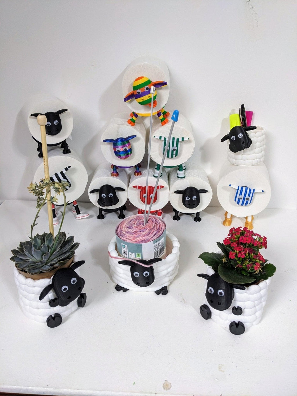 Chaddyverse Sheep Yarn Bowl – 3D Printed PLA Knitting & Crochet Holder