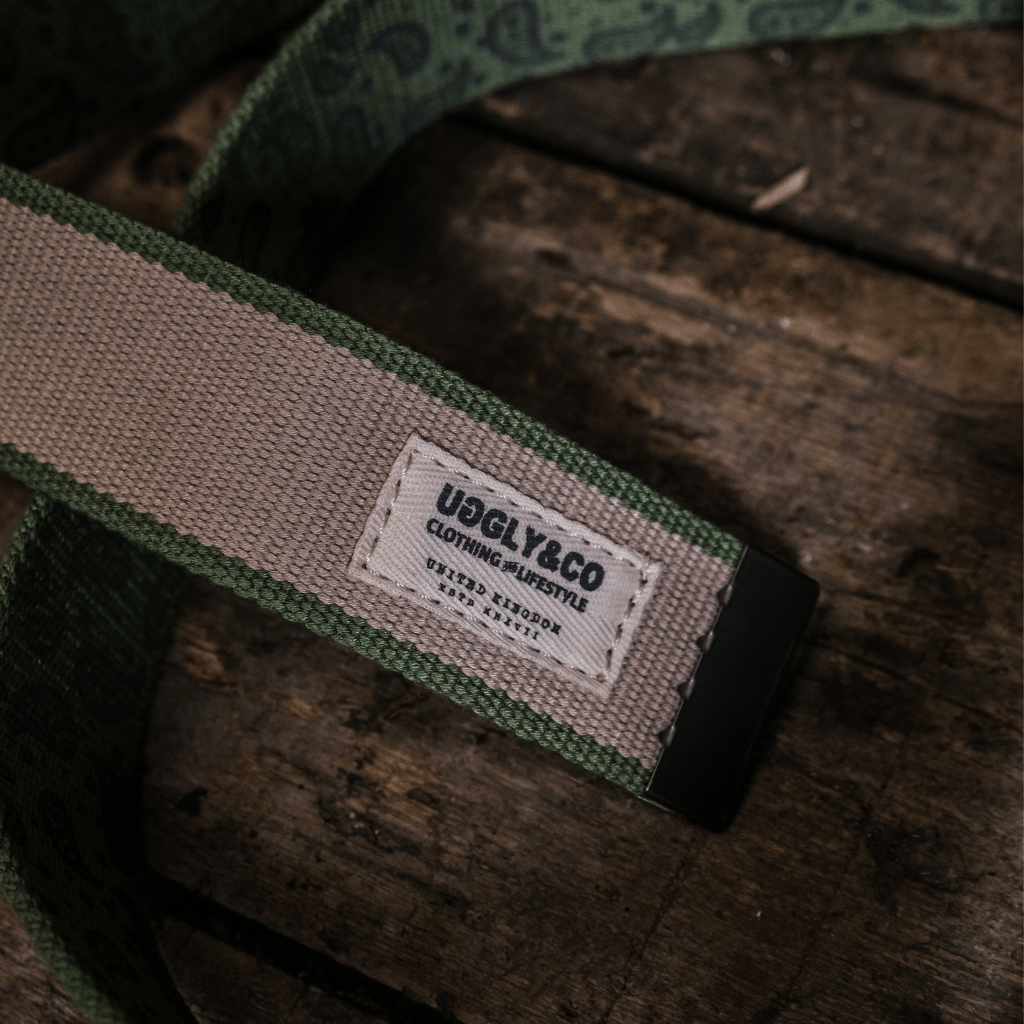 Uggly and Co Reversible Green Canvas Utility Belt with Bottle Opener