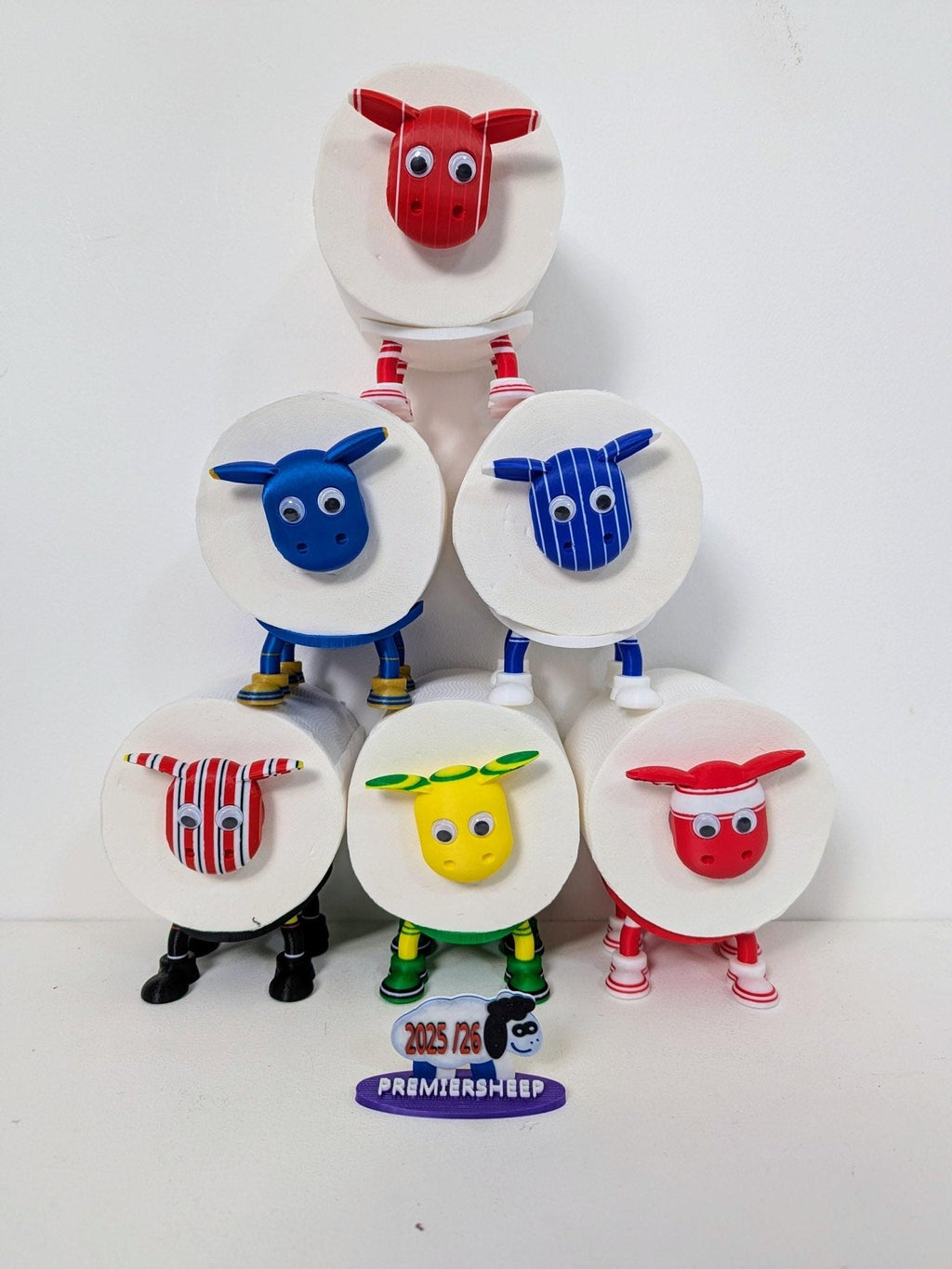 Chaddyverse Wrexham FC Sheep Toilet Roll Holder – Red Dragon Fan Gift