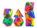 Multicoloured Squish Rocks | Silicone Dice | 7 Piece Set