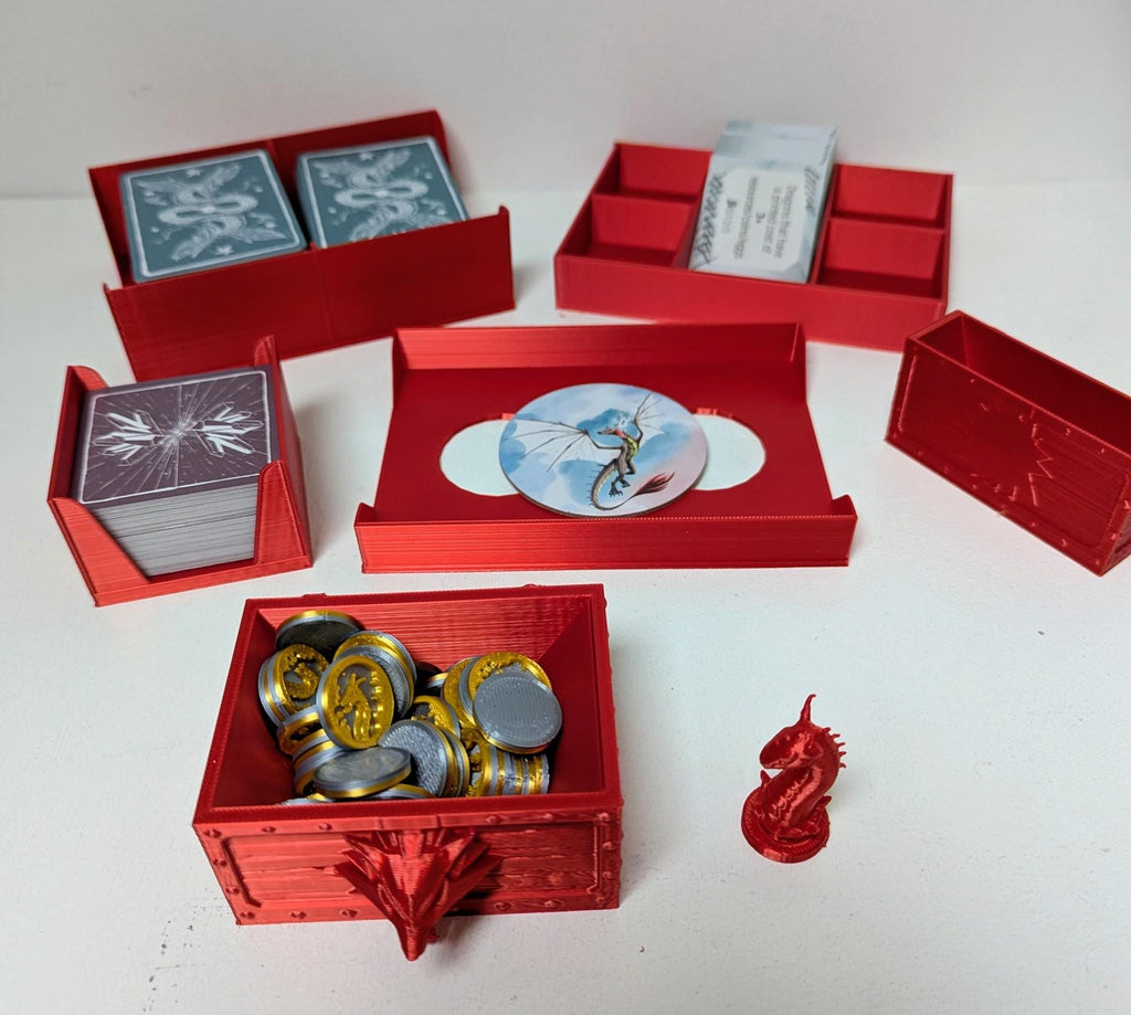 Wyrmspan Board Game Organizer & 3D Printed Resource Upgrade by Chaddyverse