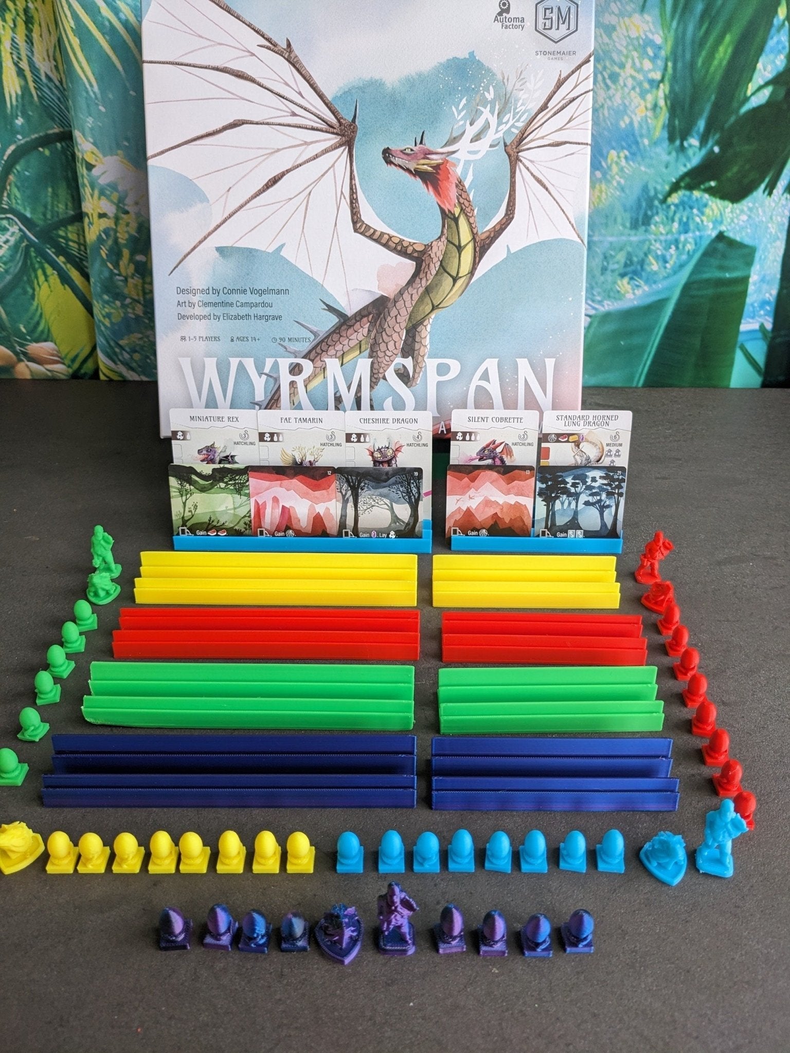 Wyrmspan Board Game Organizer & 3D Printed Resource Upgrade by Chaddyverse