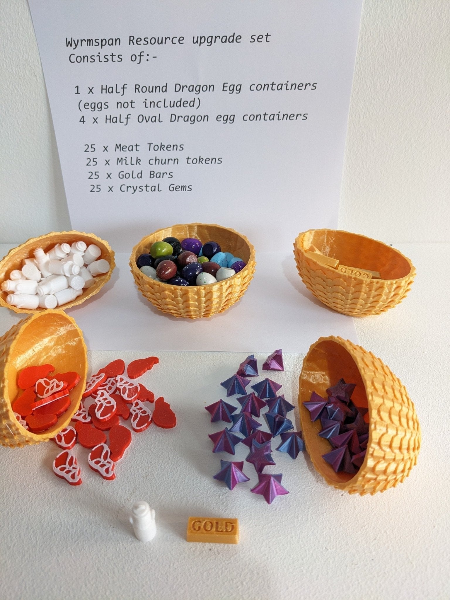 Wyrmspan Board Game Organizer & 3D Printed Resource Upgrade by Chaddyverse