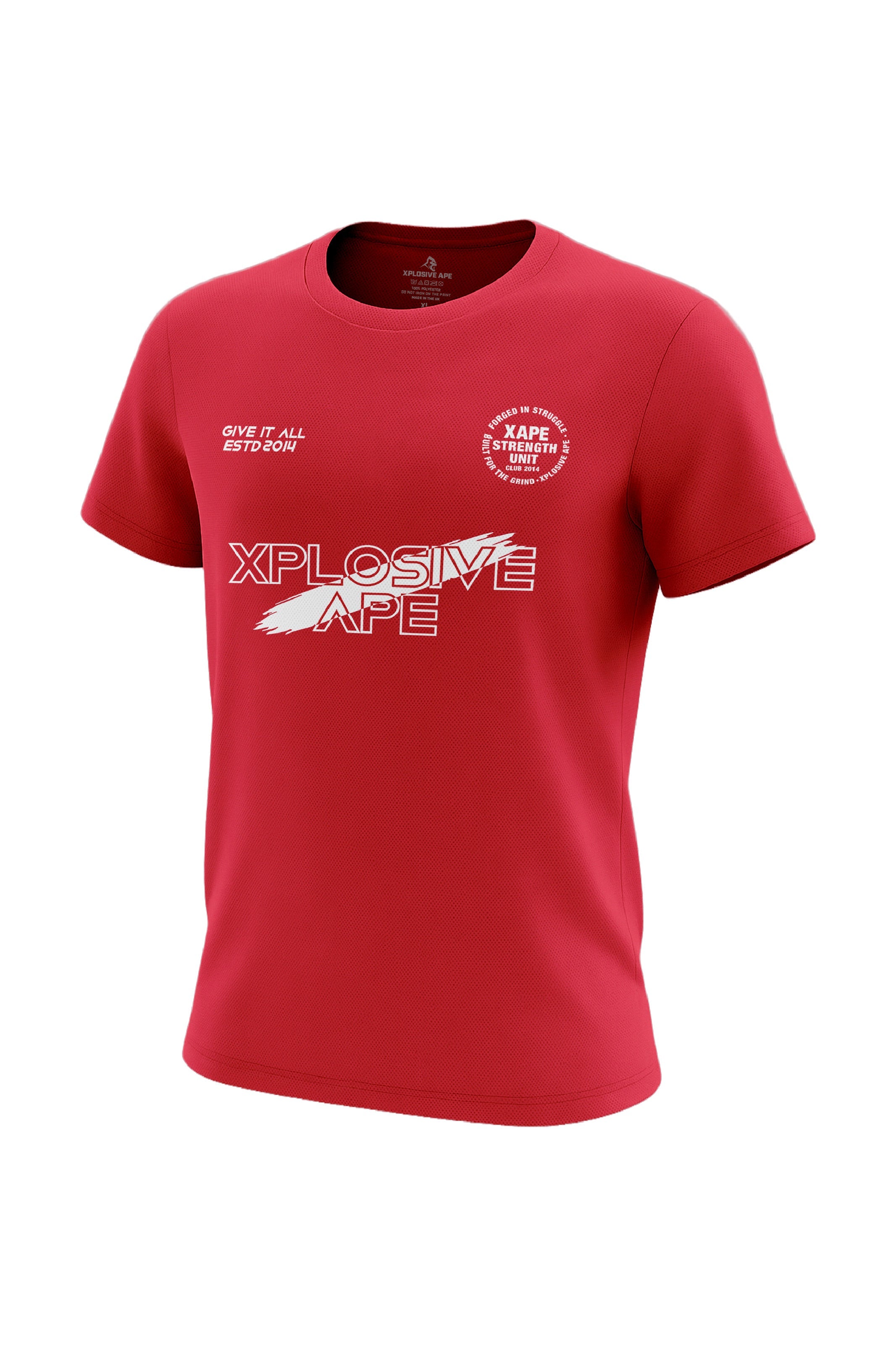 XAPE Gridline Tech Tee - Red