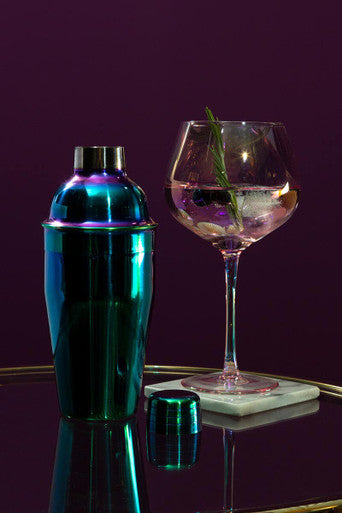 Orsina Frosted Deco Gin Glasses – Set of 2 Pink Cocktail Glassware