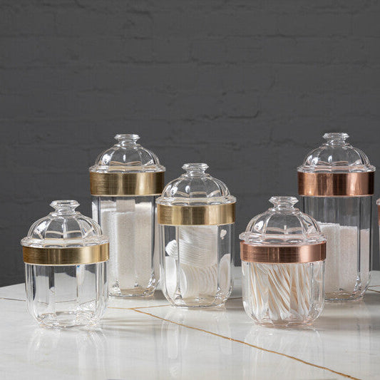 Orsina Guan Medium Rose Gold Acrylic Storage Jar | Airtight Organiser