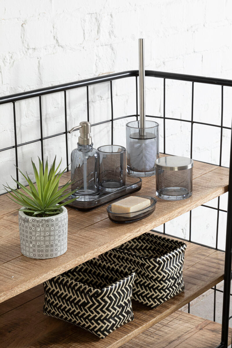 Orsina Nautical Woven Storage Baskets | Black & White Set of 5