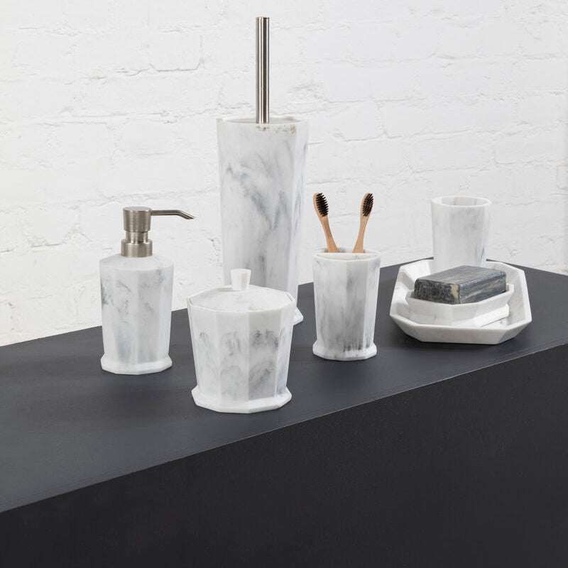 Orsina Riviera Grey Bathroom Tumbler – Modern Vanity Toothbrush Holder