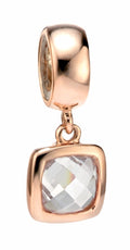 Gecko Jewellery Rose Gold Plated Sterling Silver CZ Spacer Charm Bead
