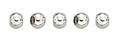 Gecko Jewellery 6mm Sterling Silver Spacer Beads for Charms - 5 Pack