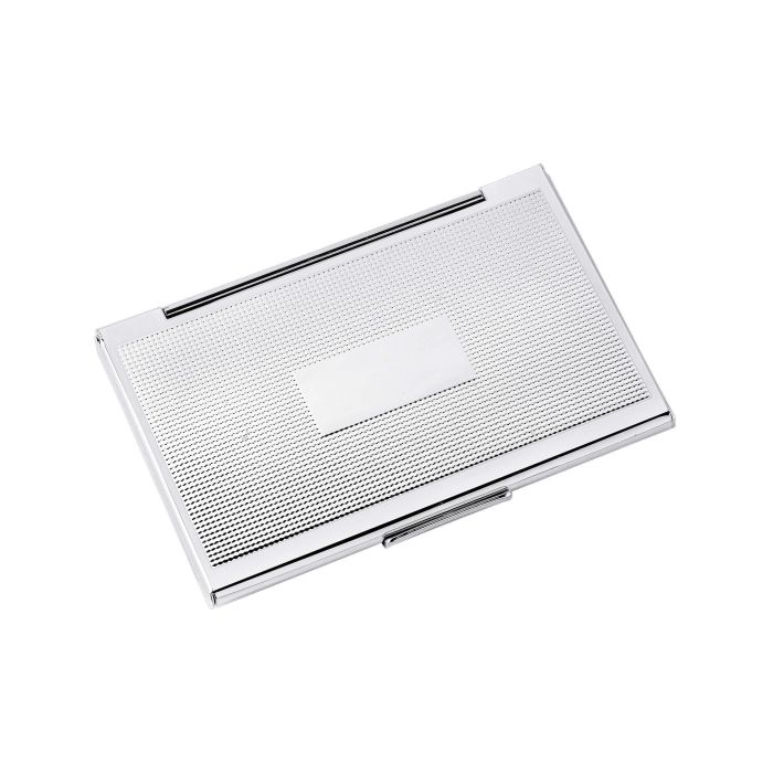Gecko Jewellery Black Stainless Steel Card Holder Case with Engraving