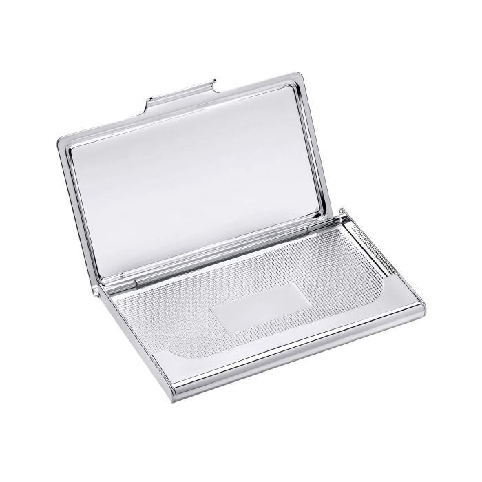Gecko Jewellery Black Stainless Steel Card Holder Case with Engraving