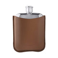 Gecko Jewellery | Engravable Stainless Steel Hip Flask with Leather Sleeve