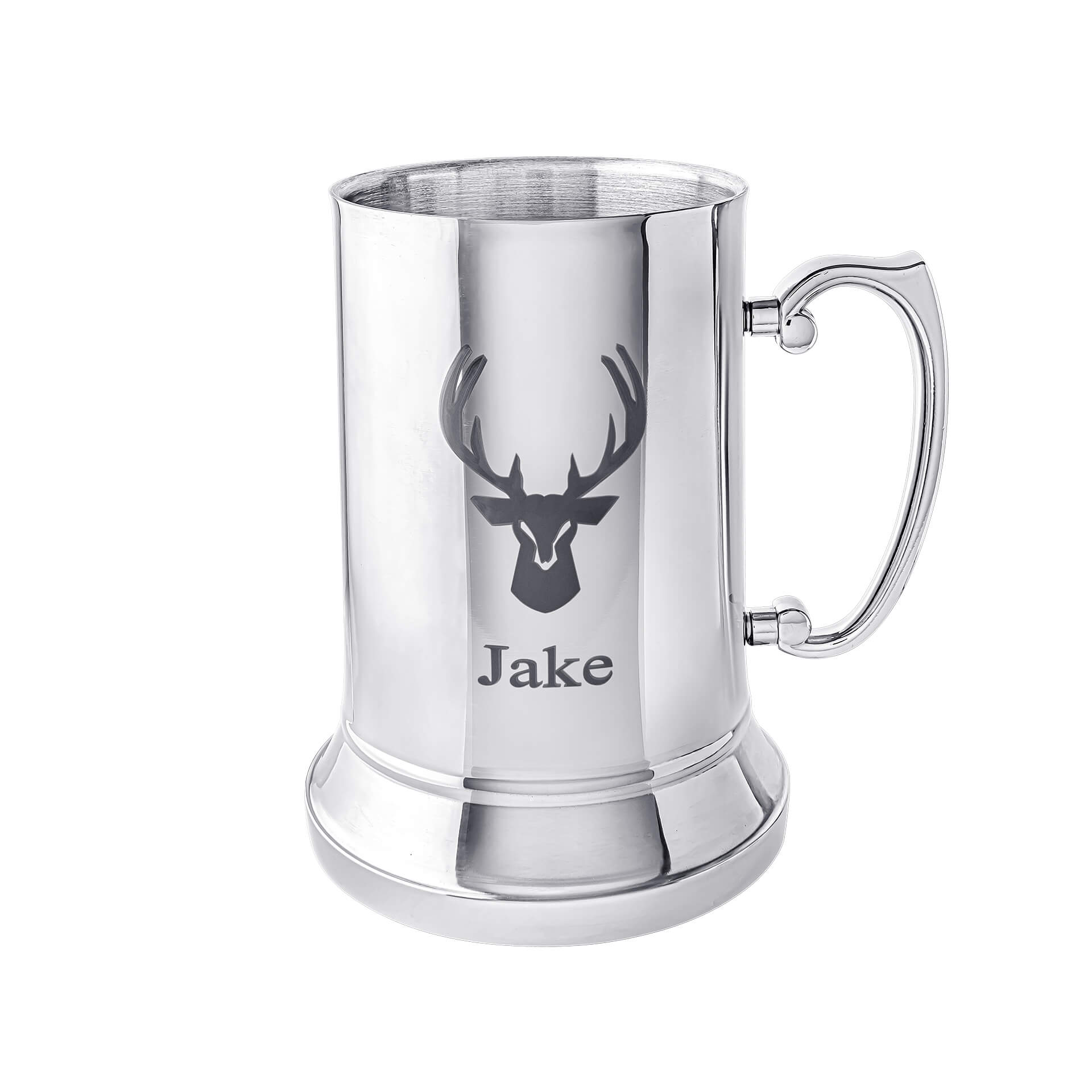 Gecko Jewellery Stainless Steel Tankard with Free Custom Engraving