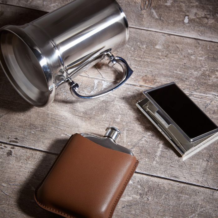 Gecko Jewellery Black Stainless Steel Card Holder Case with Engraving