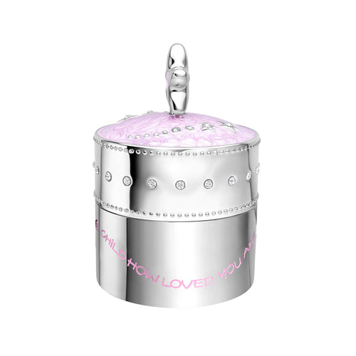 D For Diamond Pink Star Music Trinket Box with Crystal