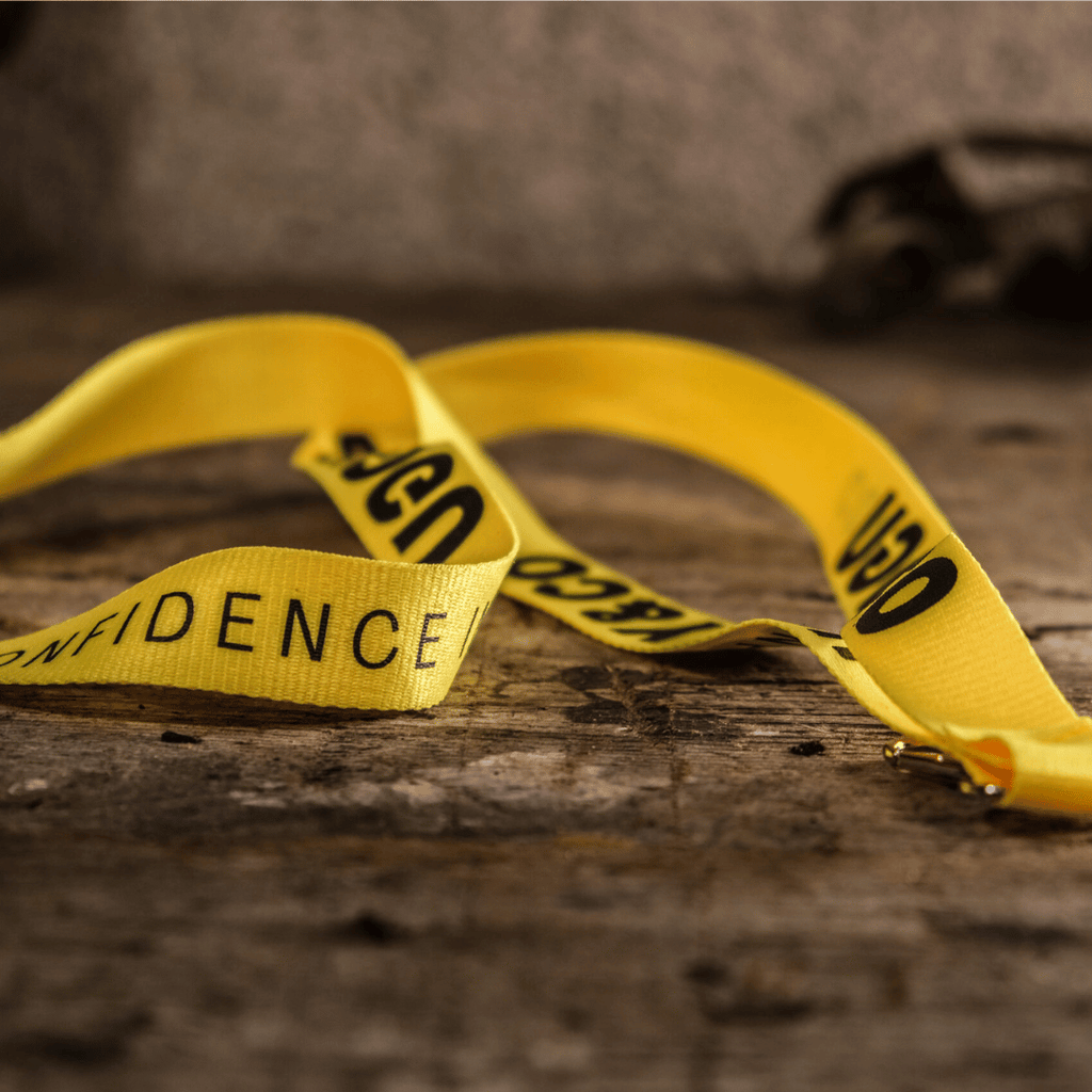 Uggly and Co Yellow Lanyard | Motorsport Key Holder & Track Day ID Strap