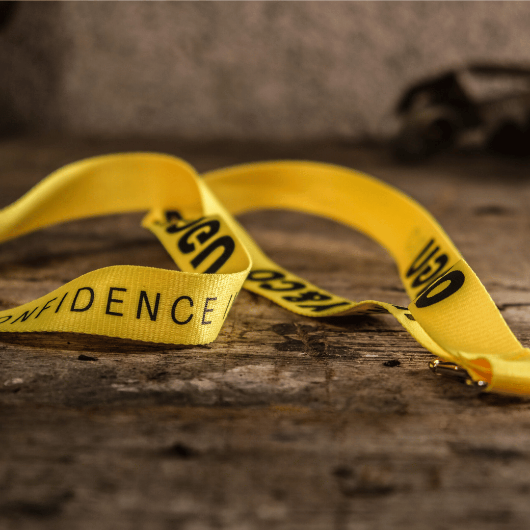 Uggly and Co Yellow Lanyard | Motorsport Key Holder & Track Day ID Strap