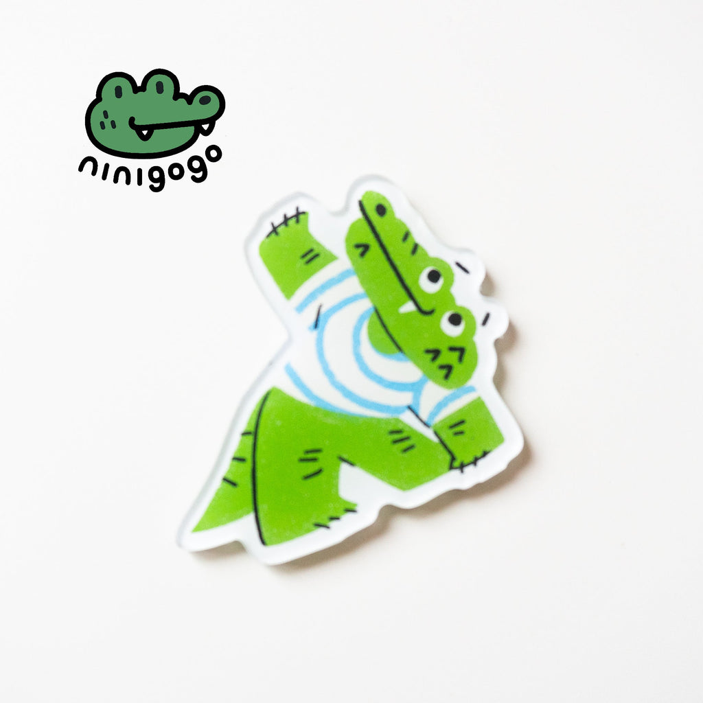 Yoga Cat Fridge Magnet by LuLuFun Studio – Cute Feline Desk Decor