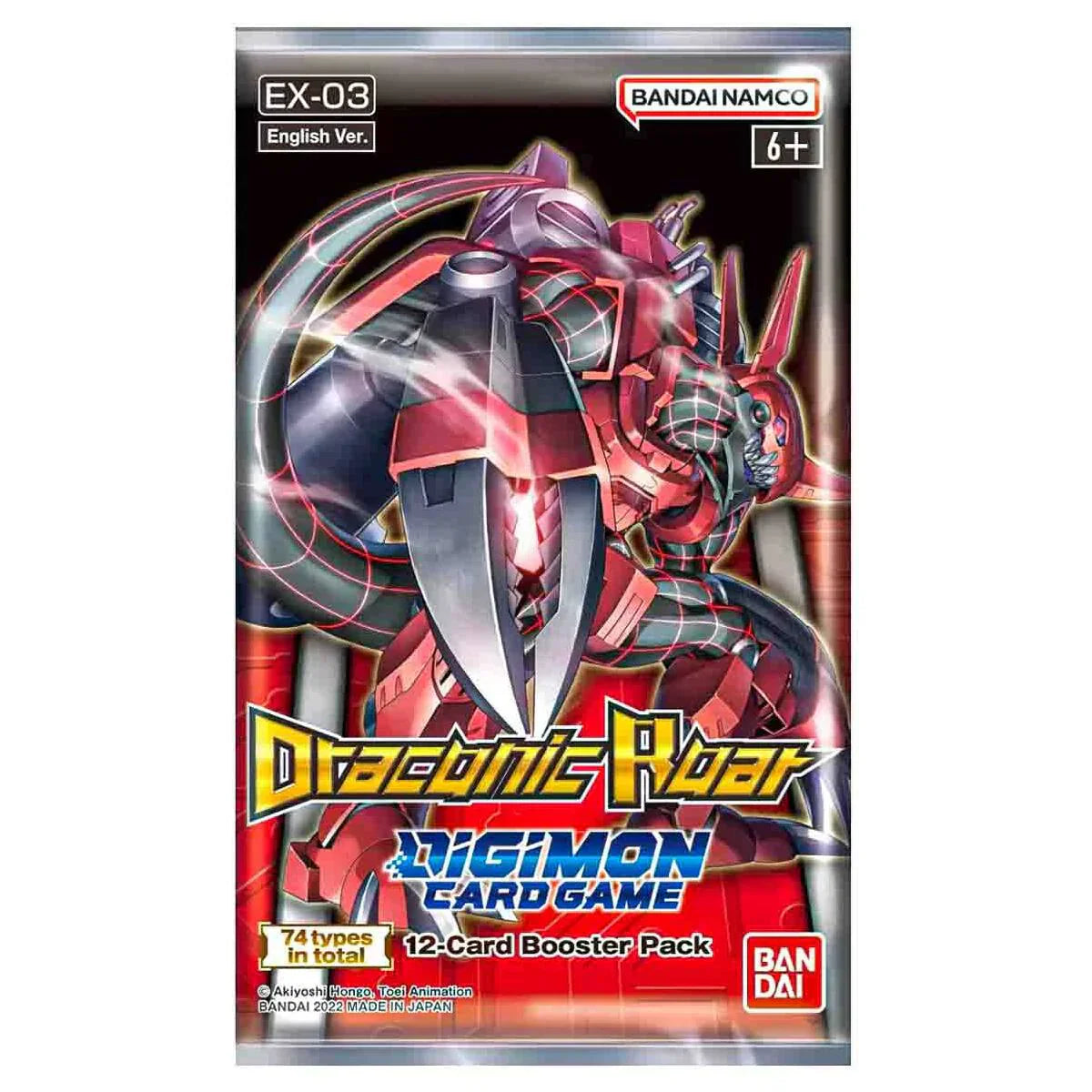Digimon Card Game Draconic Roar EX-03 Booster Pack – 12 Trading Cards