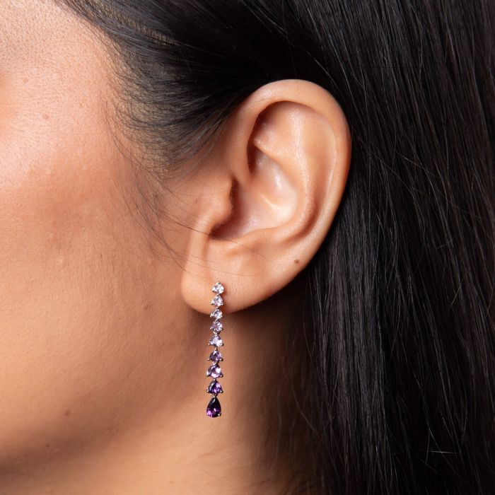 Gecko Jewellery 9ct Gold Amethyst Trillion and Pear Jewelry Set