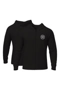 XAPE Classic Badge Logo Oversized Zip Hoodie - Black