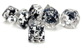 Black Butterfly | Soft Edge Dice | Resin | 7 Piece Set