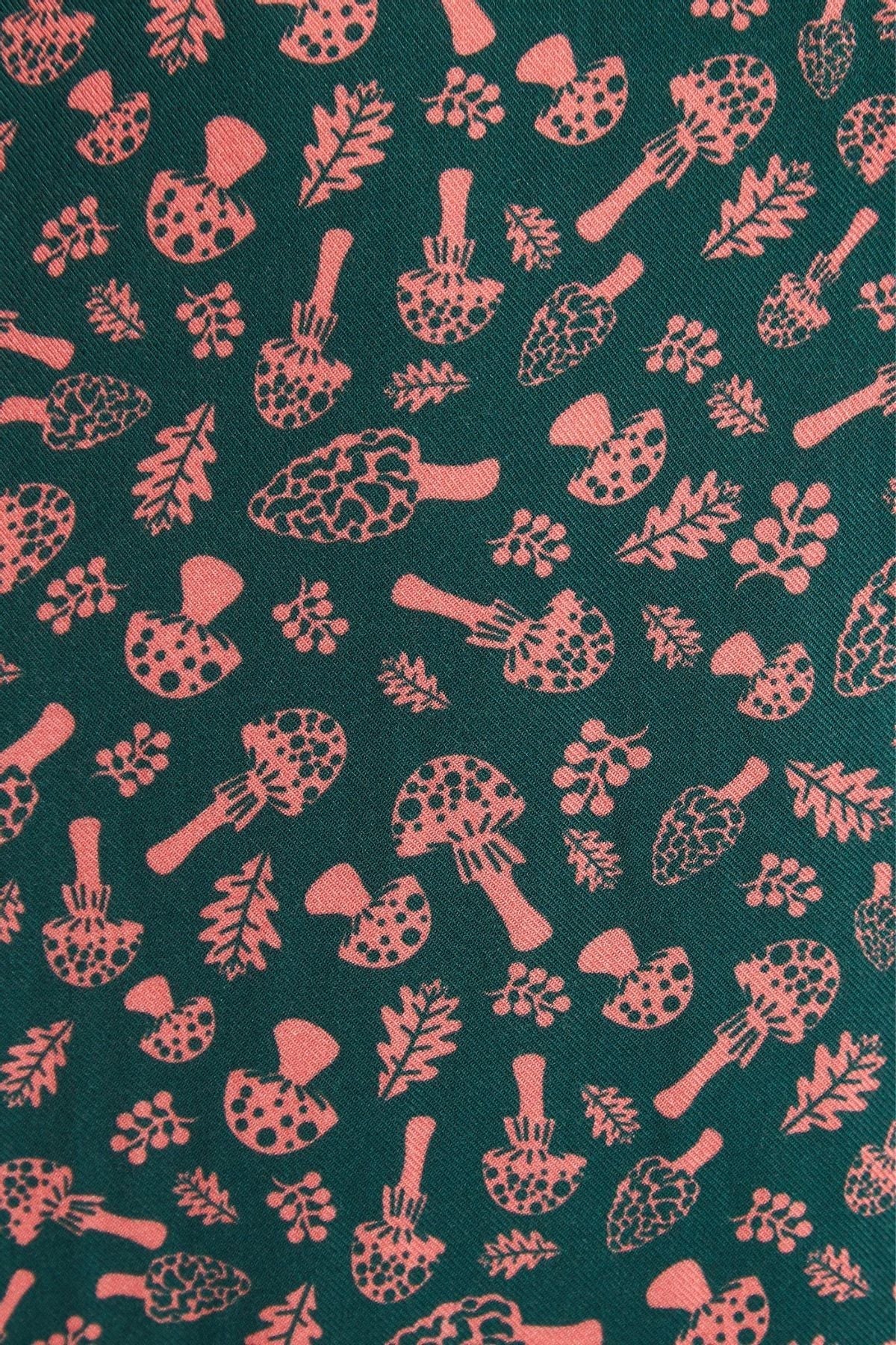 Louche Zura Mushroom Magic Print Long Sleeve Mini Dress